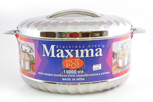 Maxima Hot Pot , Silver , Stainless Steel , 15000ML