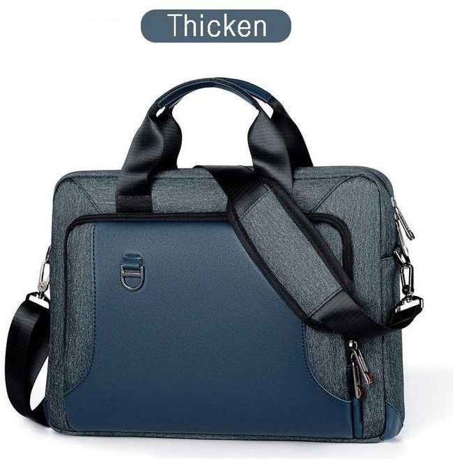Business Men's Notebook Briefcase For 13.3 15 17 Inch Laptop Crossbody Bag PU+Oxford Shoulder Bags vel Office Ladies Handbags