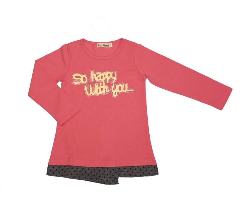 Cmjunior Cute Maree Girl Cotton Top Shirt - 8 Sizes (Navy - Pink)