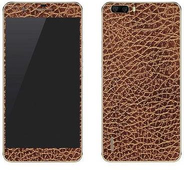 Vinyl Skin Decal For Huawei Honor 6 Plus Brown Leather