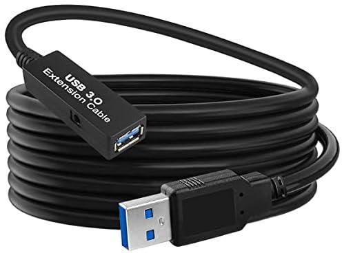 USB 3.0 Extension Cable for Oculus Rift/Oculus Quest 2 VR/Xbox / PS4, 16.4 FT USB Active Extender Cable Male to Female with Signal Booster(NO AC Power Adapter)