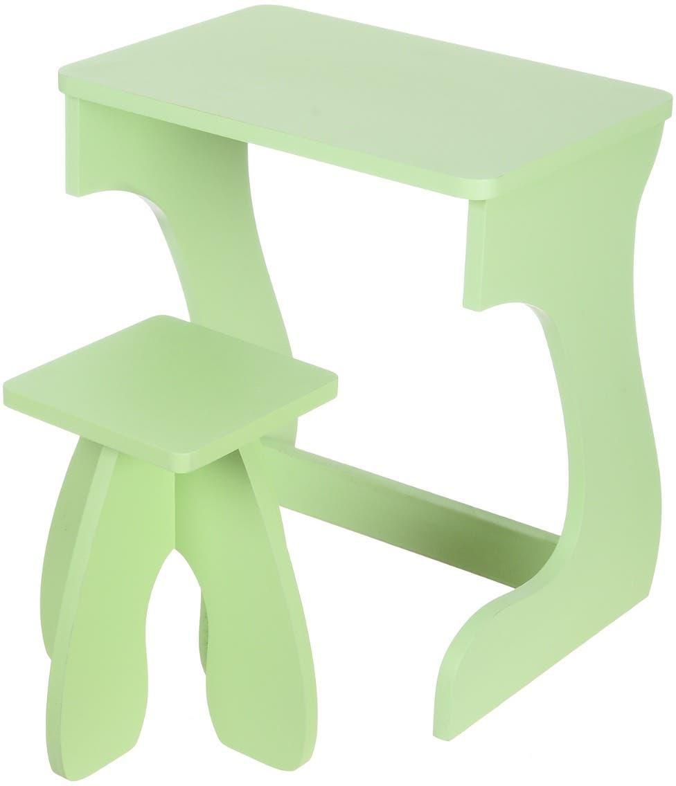 Get Wooden Kids Desk Set, 2 Pieces - Light Green with best offers | Raneen.com