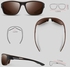 Polarized Sports Sunglasses for Men Women, Fishing Driving Cycling Sun Glasses, Rectangular Goggles UV400 Protection