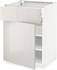METOD / MAXIMERA Base cabinet with drawer/door - white/Ringhult light grey 60x60 cm