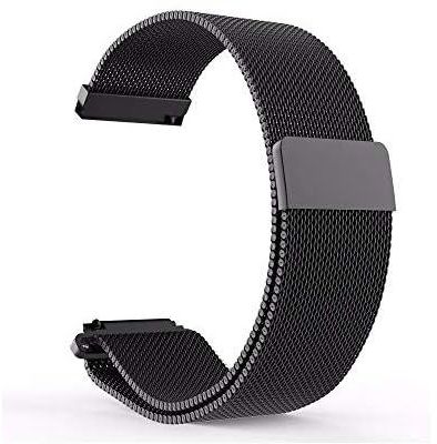 Milanese Loop 22mm for Samsung Gear S3 Frontier, Samsung Gear S3 Classic, Samsung Galaxy Watch 46mm, Stainless Steel Replacement Watch Band 22mm (Black)