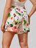 Plus Size & Curve Flower Print Belted Loose Shorts - L