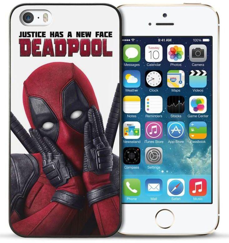 DeadPool JUSTICE HAS A NEW FACE HARD SHELL CASE FOR IPHONE SE / 5S