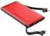 Powerology - 6 in 1 Power Station 10000mAh 2.1A with Built-In Cable - Red