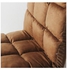 5-Position Adjustable Indoor & Outdoor Floor Chair With Back Support Brown 110x50x10cm