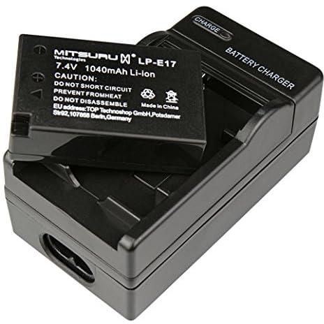 Mitsuru® Battery and Charger Replacement for Canon LP-E17 Suitable for Canon EOS 760D M3