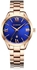 Curren Woman Wrist Watch 9007 Rose Gold Blue