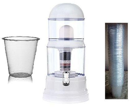 Water Filter + Purifier + Dispenser + High Quality - 14L - FREE 10 Cups