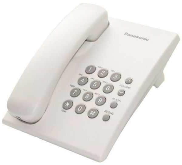 Panasonic Wall Mounted Corded Phone, White and Grey