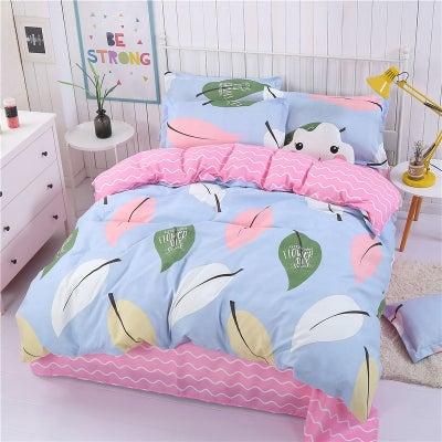 4-Piece Modern Fresh Style Bedding Set Polyester Multicolour 150x200cm