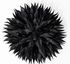 Fashion Black Satin Fabric Flower Hair/Dress Clip