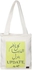 Get Printed Canvas Fabric Tote Bag, 30×35 cm - Beige Light Green with best offers | Raneen.com