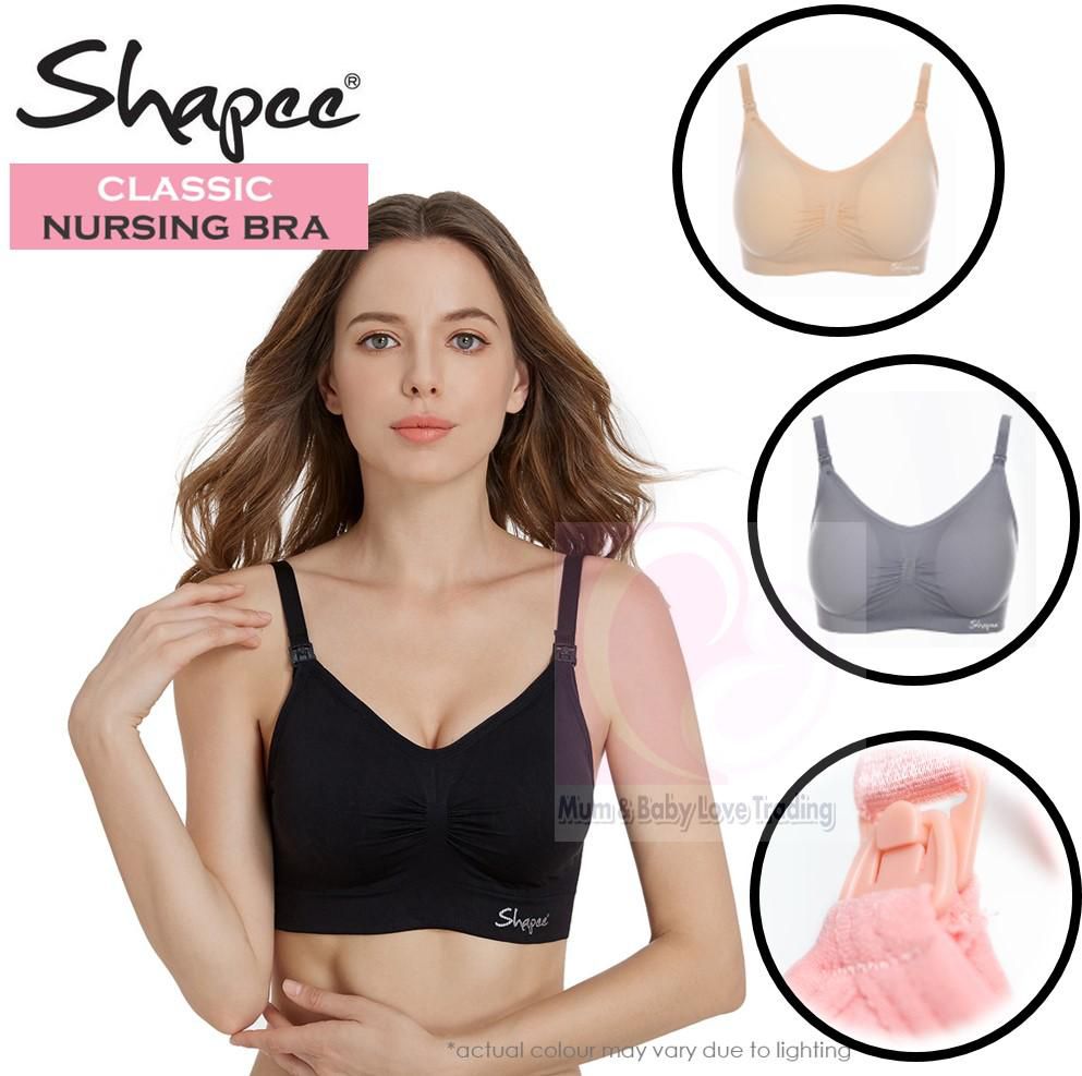 Shapee Classic Nursing Bra (Black - Grey - Beige)