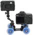 قاعدة كاميرا شاشةة DSLR 3 في 1 بتصميم سيارة بريميوم بمكتب صغير وعجلات سكة لتصوير الفيديو مع اذرع ماجيك لحمل الكاميرات 11 انش و7 انش