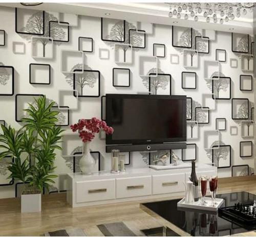 Tessuch 3D Cedar Wallpaper - White And Black