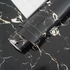 Kitchen, Office And Furniture Self Adhesive Marble Roll - Black.