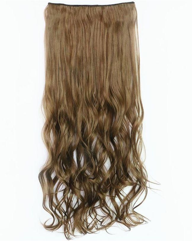 Fluffy Long Curly Hair Extension - Golden Brown