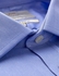 Hawes & Curtis Men's Formal Blue Herringbone Slim Fit Shirt - Double Cuff - Easy Iron
