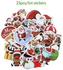 Generic 25pcs/lot Merry Christmas 3D Carton Bubble Sticker Santa Claus Puffy Waterproof Sticker Xmas Decor Gifts For Kids