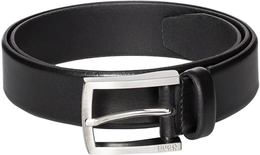 Hugo Boss 50302519 Leather Belt for Men, Black