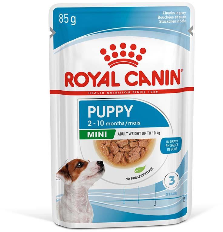 Royal Canin Mini Puppy Dog Food Pouch - 85g - Pack of 12