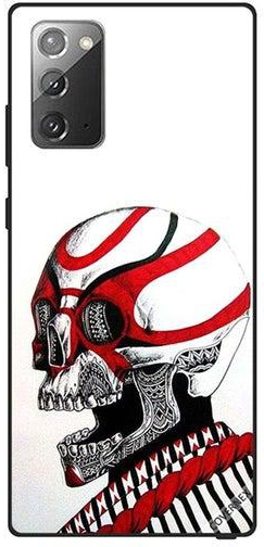 Protective Case Cover For Samsung Galaxy Note20 Red And White Skull