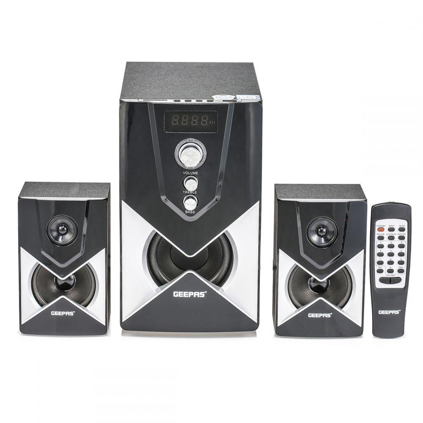 Geepas 2.1 Channel Multimedia Speaker, Black - GMS8515