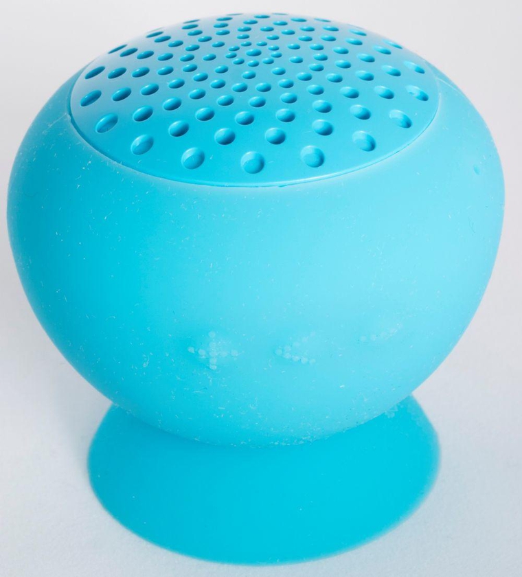 Mini Bluetooth Speaker Portable Wireless Hands free Car Kit Speaker Mushroom Shape Waterproof Silicone Suction BLUE