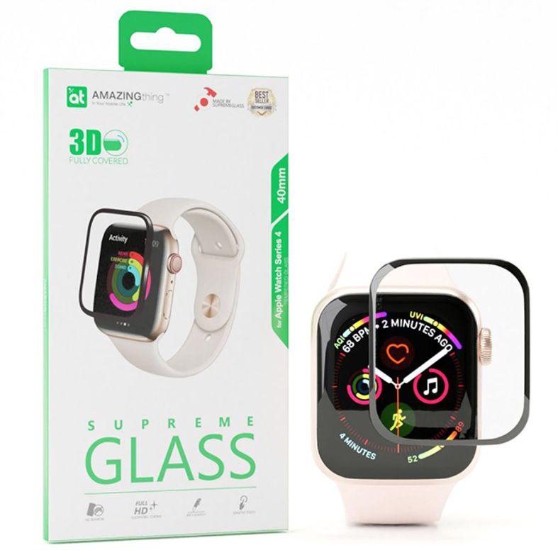 Amazing Thing Apple Watch 40mm Series 4 Glass Screen Protector 3D Fully Covered - Supreme Glass