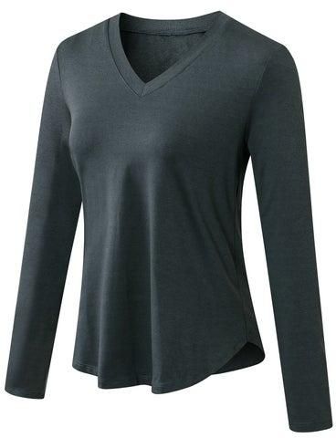 Women Quick Dry Breathable Long Sleeve Shirt Grey
