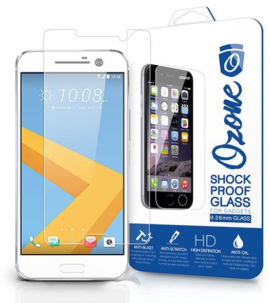 Ozone HTC 10 - Clear 0.26mm Shock Proof Tempered Glass Screen Protector