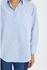 Trendyol Womens Blue Boyfriend Shirt Shirt (pack of 1)