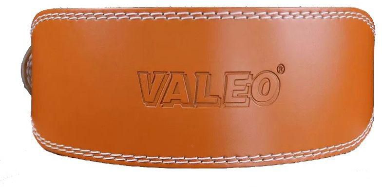 VALEO Genuine Leather Weight Lifting Belt - L:130cm - Light Brown