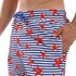 Activ Striped & Starfish Side Pockets Board Shorts - Blue, Red & White