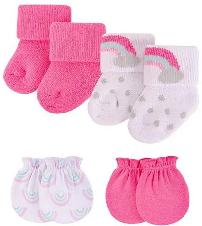 Hudson Childrenswear 2 Pack Printed Socks And Mittens Set - Multicolor