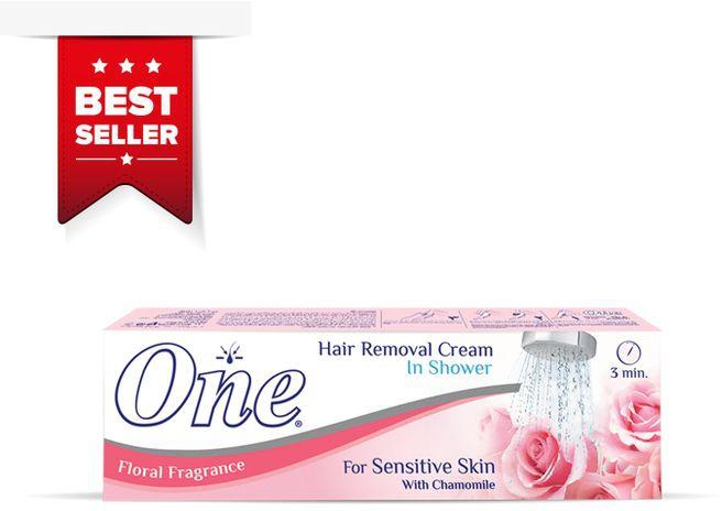 Eva ONE HAIR REMOVAL CREAM IN THE SHOWER CHAMOMILE FOR SENSITIVE SKIN - ROSE SCENT 40 GM