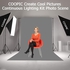 COOPIC S03 2M x 3M Background Support System With 3x3m Grey Background Non woven and Continuous Lighting Kit for Photo Studio Product,Portrait and Video Shoot Photography
