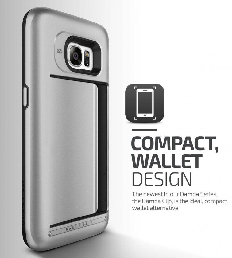 Galaxy S7 Case, VRS Design [Damda Clip][Satin Silver]