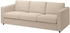 VIMLE Cover for 3-seat sofa - Hallarp beige