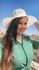 Handmade قبعة بحر اوف وايت او سكرى - قبعة شمس لونها بيج مع سكارف بيج منقط رقيق لجميع المقاسات
