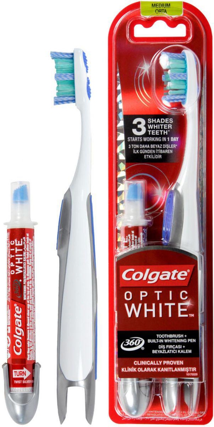 Colgate Optic White Actis Toothbrush plus Whitening Pen - 1 Piece, Multi Color