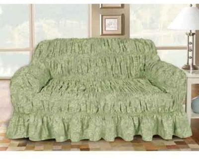 غطاء أريكة بثلاثة مقاعد اخضر فاتح