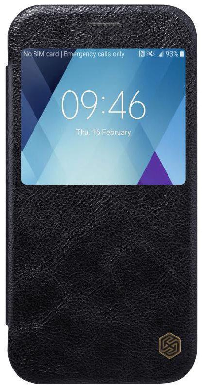 NILLKIN QIN LEATHER SVIEW COVER FOR SAMSUNG GALAXY A5  BLACK