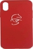 غطاء حماية واقي لهاتف أبل آيفون X أحمر/أبيض