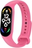 Tentech Strap Silicone Band For Xiaomi Mi Band 7/6 / 5 Breathable Strap Replacement For M5 M6 M7 Bracelet For Xiaomi MiBand 7 6 5 Smart Watch - Pink