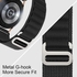20mm Stretch Nylon Metal Alpine Loop Woven Strap For Xiaomi Amazfit GTS2 / GTS /GTS 2e /GTS 2 Mini - With Titanium G Hook Black